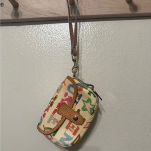 Dooney & Bourke Multicolored Logo Print Wristlet